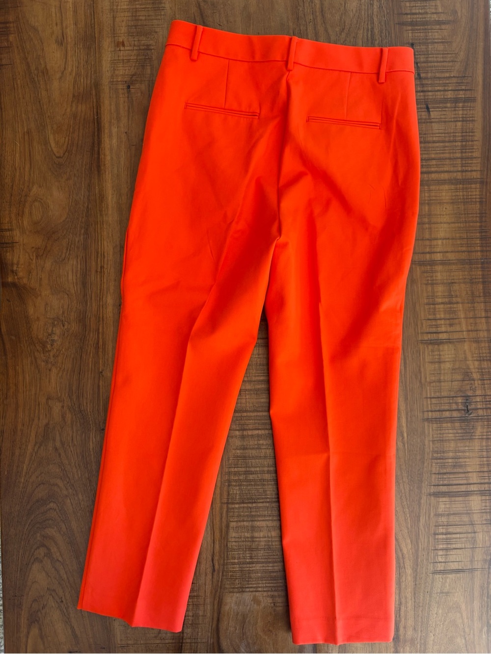 Ann Taylor Bright Orange Eva Straight-Leg Trousers NWT 10 - Picture 5 of 5